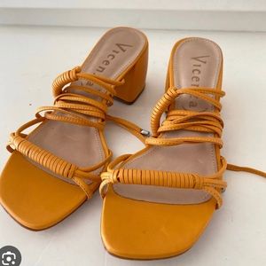 Free people lace up block heels